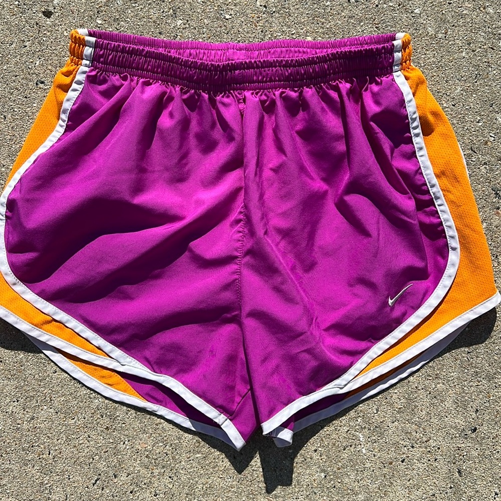 Nike purple orange Tempo running Shorts S Small athletic - Picture 2 of 8